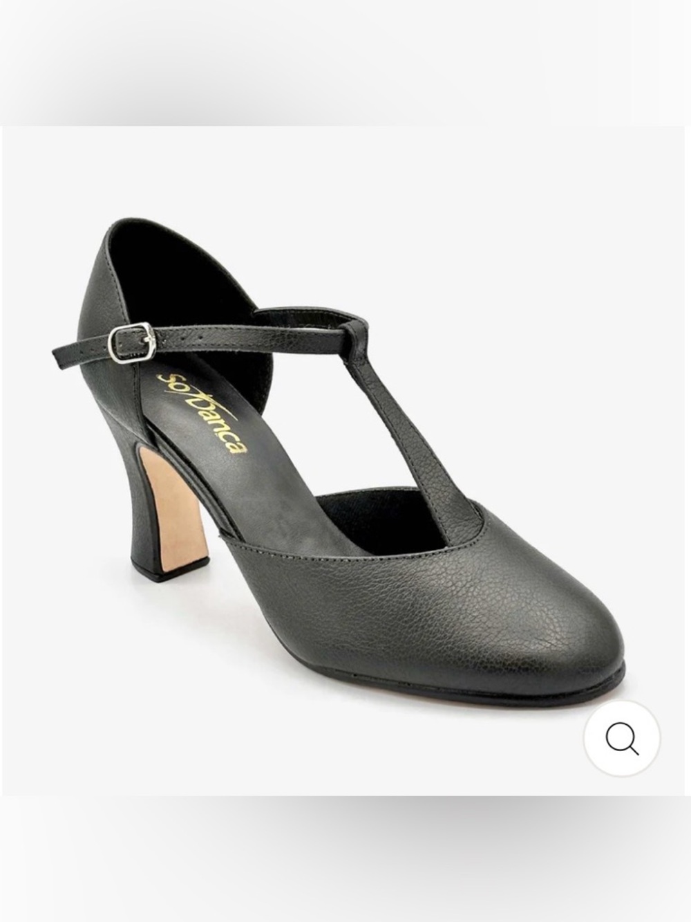 SoDanca Black T-Strap 3” Heel Character Dance Shoes